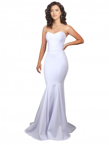 Bianco Stile sirena Innamorato Alto Collo Crespo Elastico Semplice Spiaggia Abiti da sposa Basso Prezzo